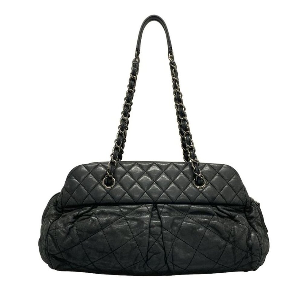 ★SOLD★ Chanel Shoulder Bag Quilted Black Chain Vintage Silver - Picture 3 of 15